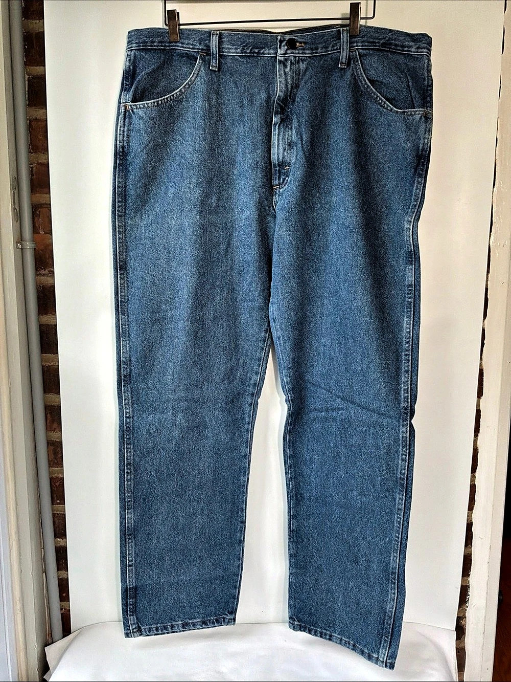 Rustler Jeans Mens 40X32 Blue Regular Straight Leg Rugged Heavyweight Denim NWT!